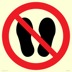 Do not step or stand here symbol only